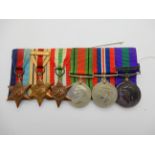 A group of medal and stars including a general service metal with Palestine clasp, the Africa star