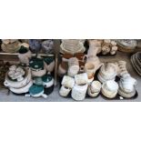 Denby Greenwheat tablewares, Hornsea Fleur storage jars and coffee set and Royal Doulton Pastorale