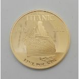 A Bailiwick of Jersey Titanic centenary five pound coin, 2012 Condition Report: Available upon