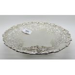 A silver fruit dish by Stower & Wragg Limited, Sheffield 1994, of circular form with fruit and