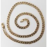 A 9ct gold curb chain necklace length 54cm, weight 30.4gms Condition Report: Available upon request