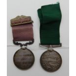 A lot comprising a Victorian long service medal to Lce Srjt C D Nyss 1st Battalion Calcutta