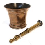 A bronze pestle and mortar Condition Report: Available upon request