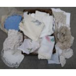 Assorted crochet and embroidered table linen Condition Report: No condition report available for