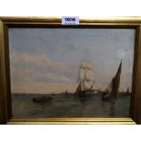 CHARLES WALLER SHAYER A busy port, signed, oil on canvas, dated, 1851, 23 x 30cm Condition Report: