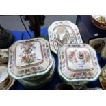 A Copeland Spode Chinese Rose dinner service Condition Report: Available upon request
