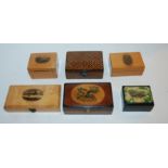 A collection of Mauchline ware and other boxes Condition Report: Available upon request