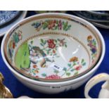 A Spode stone china punch bowl and a Wedgwood slipper example Condition Report: Available upon