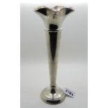 A silver vase, Sheffield 1918, weighted, 27cm high Condition Report: Available upon request