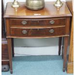 A mahogany two drawer cutlery cabinet by Brook & Son, 76cm high x 70cm wide x 45cm deep Condition