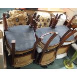 A set of six mahogany dining chairs for re-upholstery (6) Condition Report: Available upon request