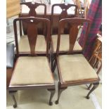 A mahogany dining suite comprising sideboard, drop leaf table and four chairs (6) Condition