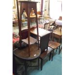 A standard lamp, occasional tables and two chairs Condition Report: Available upon request