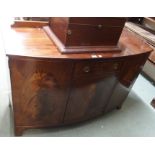 A mahogany bow front sideboard, 94cm high x 137cm wide x 56cm deep Condition Report: Available