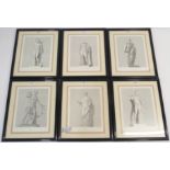 A set of six framed neo classical prints (6) Condition Report: Available upon request