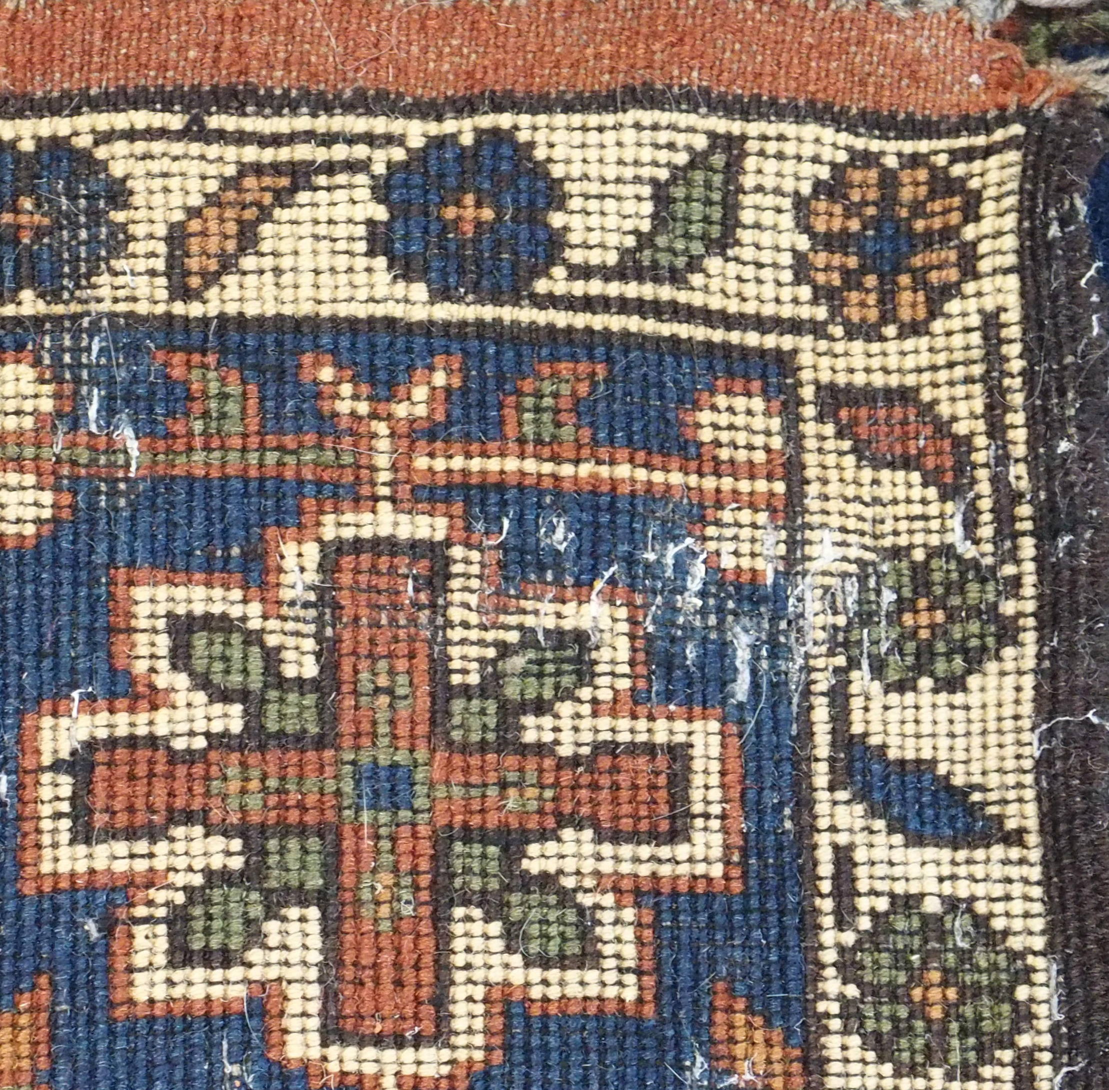 A terracotta ground Eastern rug with geometric design, 204cm x 150cm Condition Report: Available - Image 4 of 4