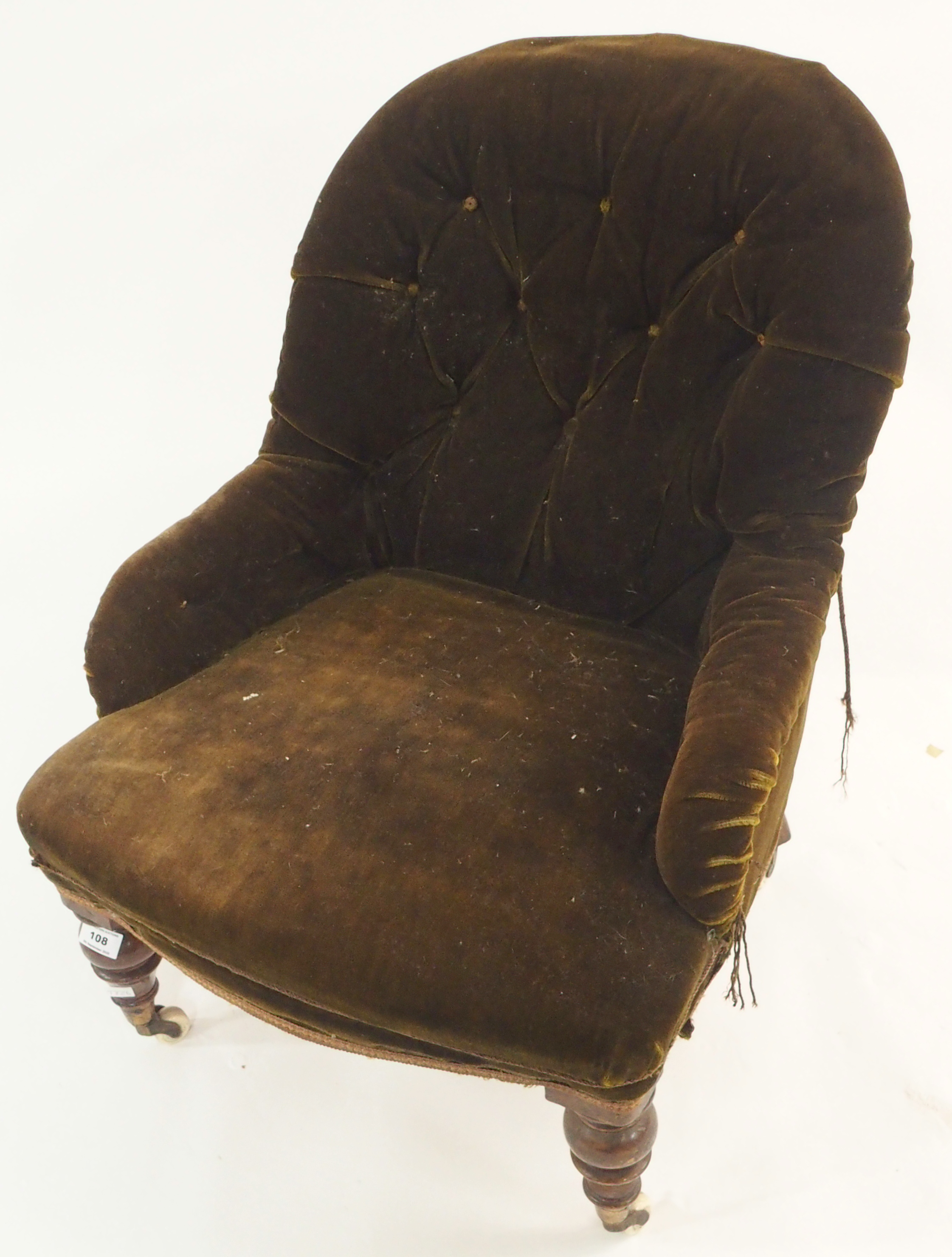 A buttonback nursing chair Condition Report: Available upon request