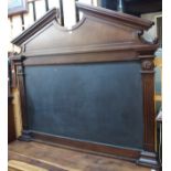 A mahogany framed pub blackboard, 130cm high x 150cm wide Condition Report: Available upon request