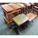 A pair of modern hardwood side tables, occasional table and a nest of tables (4) Condition Report: