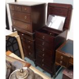 Twin Stag Minstrel chests of drawers, 72cm high x 82cm wide x 47cm deep and a dressing chest, 99cm