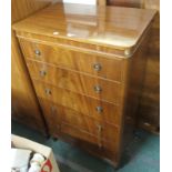 A mahogany five drawer chest, 117cm high x 71cm wide x 48cm deep Condition Report: Available upon