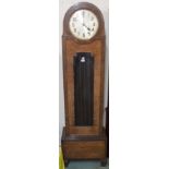 A walnut Art Deco longcase clock, 191cm high Condition Report: Available upon request