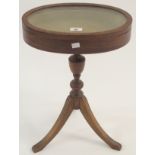 A small mahogany oval bijouterie table, 51cm high x 37cm wide x 24cm deep Condition Report: