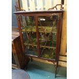 A mahogany display cabinet, 150cm high x 84cm wide x 35cm deep (def) Condition Report: Available