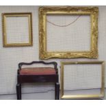 An ornate gilt picture frame, 69cm x 79cm and two other frames (3) Condition Report: Available