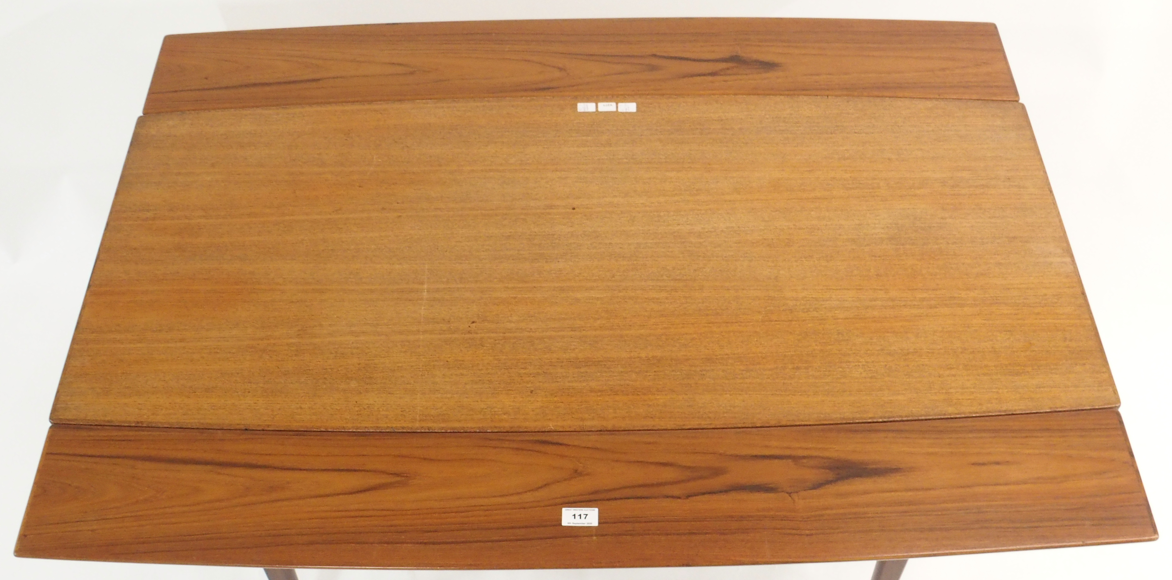 A mid-Century Danish metamorphic teak table and a teak nest of three tables (2) Condition Report: - Image 3 of 3
