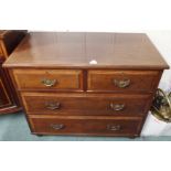 A mahogany two over three chest of drawers, 79cm high x 95cm wide x 52cm deep Condition Report:
