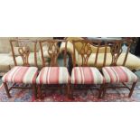 A set of four Chippendale style dining chairs (4)