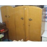 A Majority furniture birds eye maple wardrobe, 187cm high x 121cm wide x 56cm deep and a matching