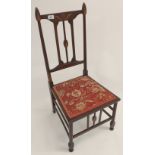 A mahogany inlaid parlour chair Condition Report: Available upon request