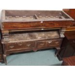 A table with two drawers, a crown and a base (3) Condition Report: Available upon request