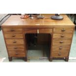 A mahogany twin pedestal desk, 77cm high x 116cm wide x 70cm deep Condition Report: Available upon