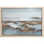 ETHEL WALKER Coastal landscape, signed, gouache, 37 x 54cm Condition Report: Available upon request