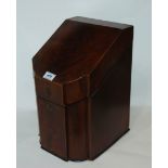A Victorian mahogany knife box converted to stationary box, 35cm high Condition Report: Available