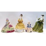 Four Royal Doulton figures including Coralie, Simone, Chloe and Dinky Do Condition Report: Available