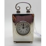 A silver cased carriage clock by William Comyns & Sons, London 1901, with French movement and