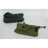 A Dinky 155mm Mobile Gun and a collection of Dinky and other military vehicles etc Condition Report:
