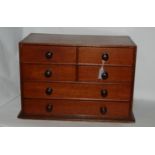 A four short and two drawer collector cabinet, 45cm wide x 30cm high and a small collectors cabinet,