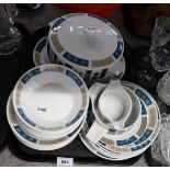 Midwinter Tempo pattern tablewares designed by the Marquis of Queensberry Condition Report: No