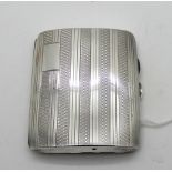 A silver cigarette case, 90gms Condition Report: Available upon request