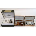 A Christofle silver plated elephant and two Limoges cases with shoes Condition Report: Available