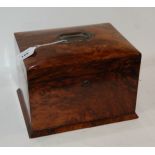 A Victorian jewellery box with hinged lid and fall flap, 25cm wide Condition Report: Available