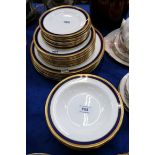 Coalport Elite-Royale tablewares comprising ten dinner plates, eight medium plates, ten small