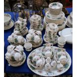 An extensive Royal Albert Berkeley tea, dinner and coffee service comprising twelve dinner plates,