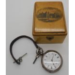 A silver 'The Express English Lever' open face pocket watch dated Chester 1901, in a Mauchline