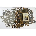 A collection of pre-decimal UK coins including a quantity of pre '47 crowns, half crowns etc